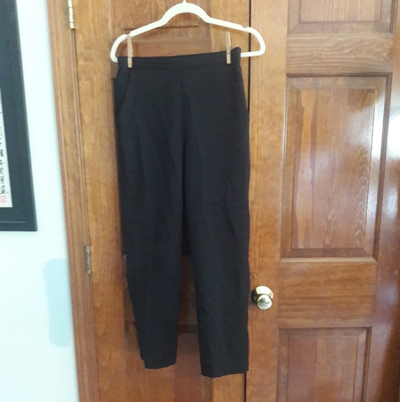 Laura Scott Pants - 90s Vintage Black High Waist Trousers Petite Fall Vibes Rockabilly Pinup
